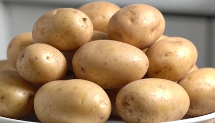 Pile of potatoes on a plate