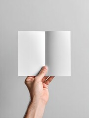 Minimal Bifold Brochure Held in Hand Mockup