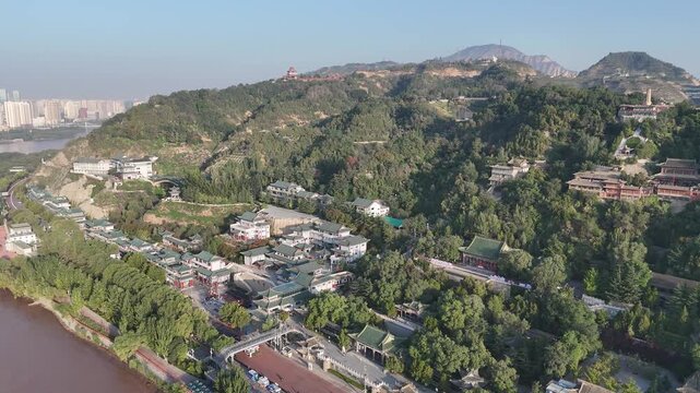 Lanzhou Cultural Expo Park Aerial View, Gansu Province China