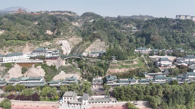 Lanzhou Cultural Expo Park Aerial View, Gansu Province China