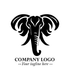 Majestic Elephant Logo Symbol with Elegant Minimalist Design and Powerful Modern Style