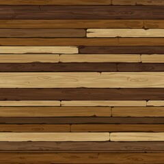 Background vector illustration of wood texture, highlighting rich brown hues and natural grain patterns.