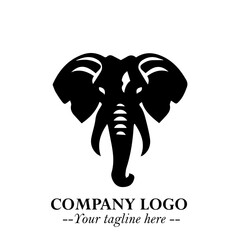 Majestic Elephant Logo Symbol with Elegant Minimalist Design and Powerful Modern Style
