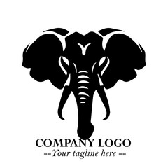 Majestic Elephant Logo Symbol with Elegant Minimalist Design and Powerful Modern Style