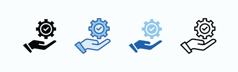 Service Icon Sheet Multiple Style Collection Isolated Vector