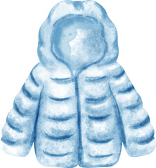 watercolor puffer coat