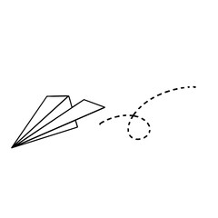 White paper airplane flying illustration