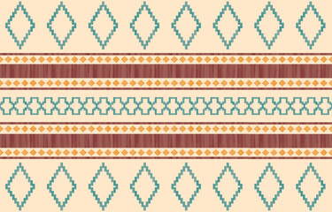 Southwest Native American seamless pattern, boho tribal Aztec Navajo geometric textile design, desert ethnic fabric background.