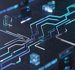 artificial intelligence abstract background, Robot and human hands interacting, Hand holding virtual Global Internet connection,Futuristic cityscape with glowing lines,Modern workspace with computer