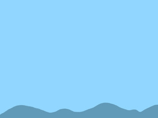 シンプルな山と空の背景素材