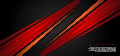 Template corporate concept red and orange contrast on black background.