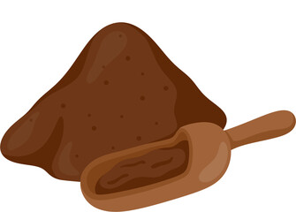 illustration cocoa powder