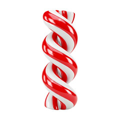 Classic red and white striped candy twist for festive occasions