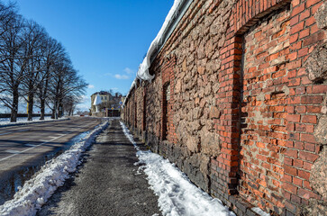 A view of a street in Vyborg