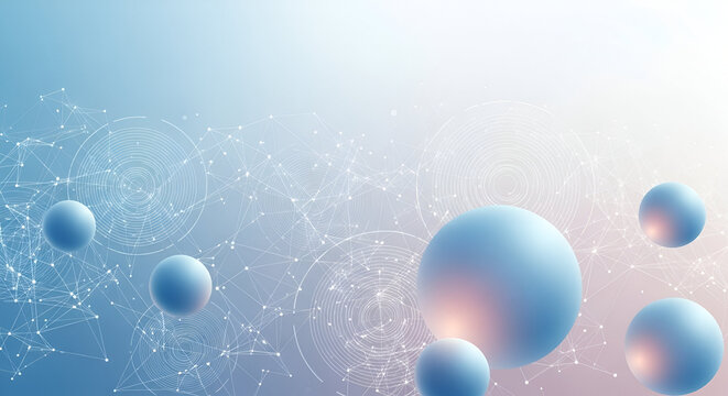 Abstract Spheres and Geometric Network Background image