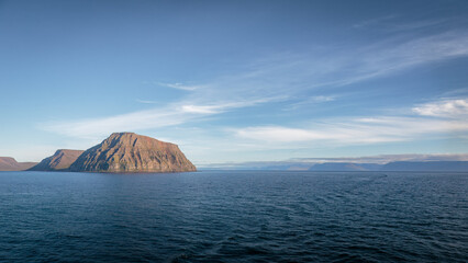 Arnarfjörður is a large, spectacular fjord in the remote Westfjords region of Iceland, Sailing the North Coast of Iceland. 