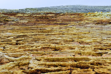 Dallol site in the Danakil Depression in Ethiopia