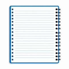Blank spiral notebook with lined pages for notes and writing.