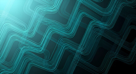 Flowing Cyan Lines Abstract Background image photo