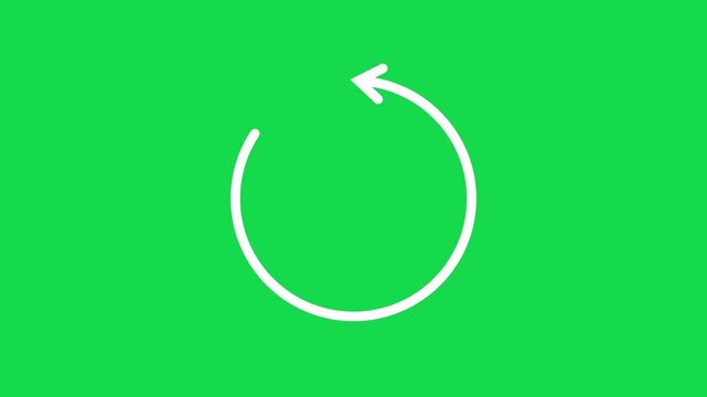 Rotating circular arrow loading animation. Refresh, reload, synchronization. Simple cyan circular arrow icon representing refresh reload repeat rotate cycle
