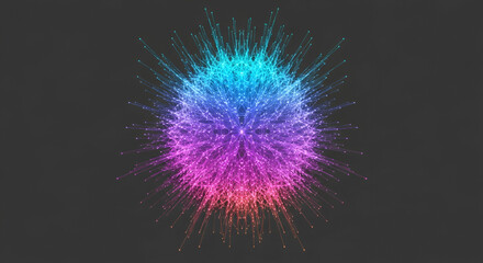 Colorful Abstract Network Sphere Explosion image photo