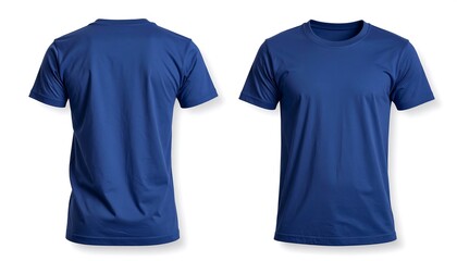 Product display catalog template of a navy t-shirt mockup for branding, clothing apparel marketing advertisement model