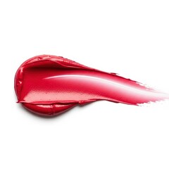 A vibrant red lipstick swatch isolated on white background