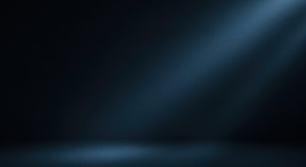 Fototapeta premium Dark textured studio with dramatic light beams illuminating the floor