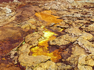 Dallol site in the Danakil Depression in Ethiopia