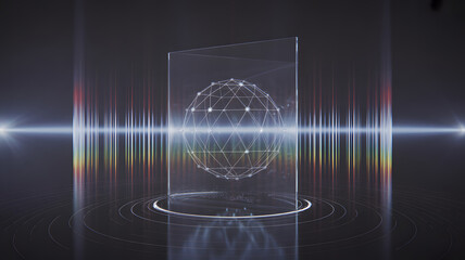 abstract background with glowing lines