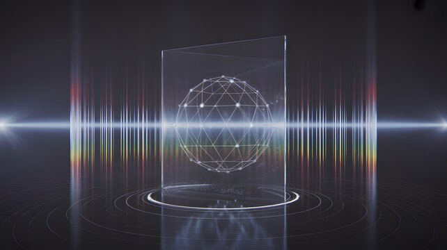 abstract background with glowing lines