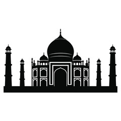 taj mahal vector illustration