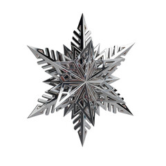 Elegant metallic snowflake decoration for winter holidays and celebrations