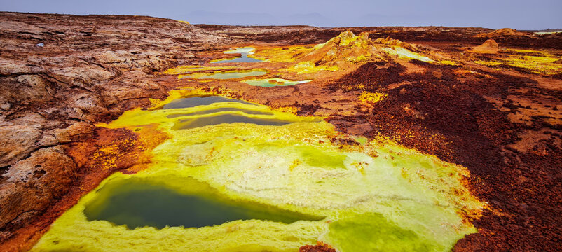 Dallol site in the Danakil Depression in Ethiopia
