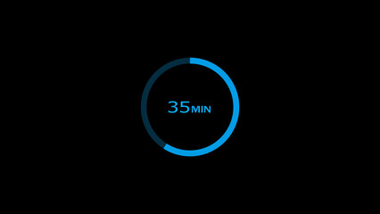 35 minutes timer clock icon concept illustration background 4k.