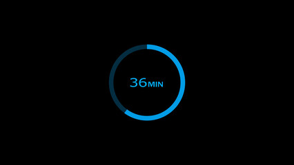 36 minutes timer clock icon concept illustration background 4k.