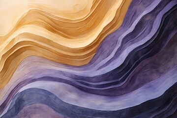 Abstract layered texture with golden and purple hues evoking a modern art design