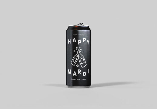 500 Ml Can Mockup