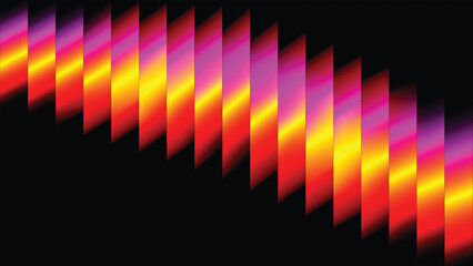 Vibrant Abstract Wave Pattern – Colorful Gradient Lines on Black Background