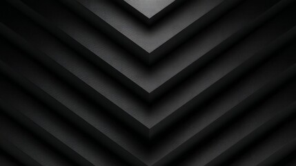 Obraz premium This unique design features bold, layered geometric patterns in various shades of black, creating a striking visual effect perfect for vibrant social media covers, adding depth and style