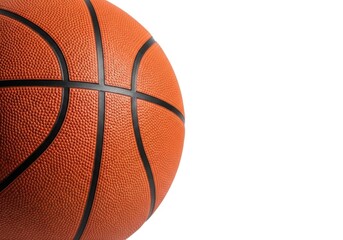 Fototapeta premium Close up of a basketball isolated on white background