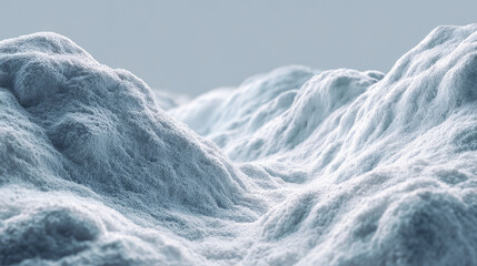 Snowy mountain landscape with soft texture and cold atmosphere