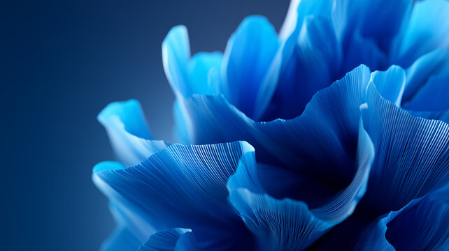 抽象的な青い幾何学模様と曲線 クリーンな未来感デザイン