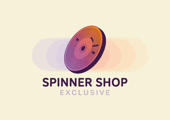 This image features a vibrant, stylized vinyl record representing a shop, showcasing a modern and playful design suitable for branding and promotional materials.