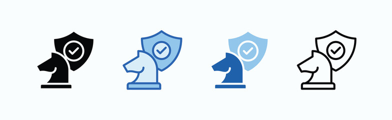 Strategy Icon Sheet Multiple Style Collection Isolated Vector