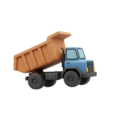 Dump Truck 3D Clay Model