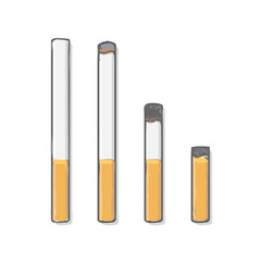 Set of cigarettes isolated vector