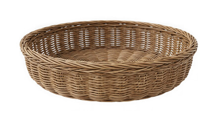 Fototapeta premium Woven wicker basket isolated on transparent background