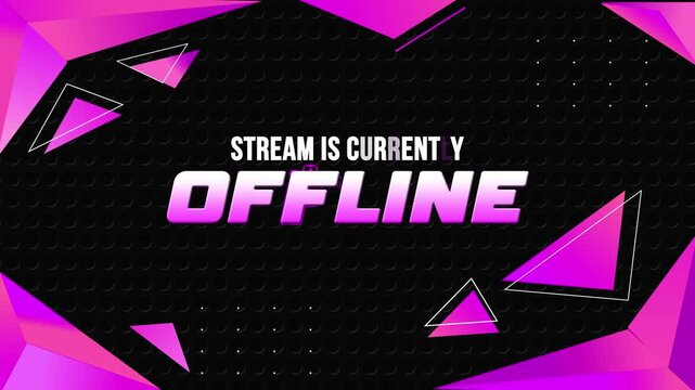 Stream Overlay Offline Screen With Purple Theme