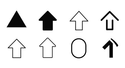 Navigate with confidence using these arrow icons for web and app design perfect for user interface and navigation elements in a modern design project, Generative AI.
